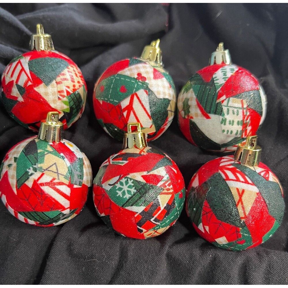 Unique, Beautifully Hand Decorated Christmas Ornaments, Set of 6